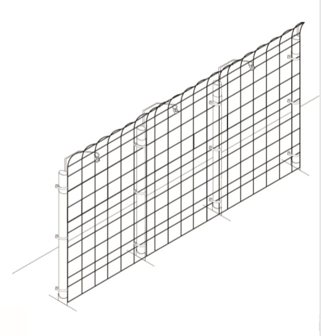 Garden fencing no climb post extenders
