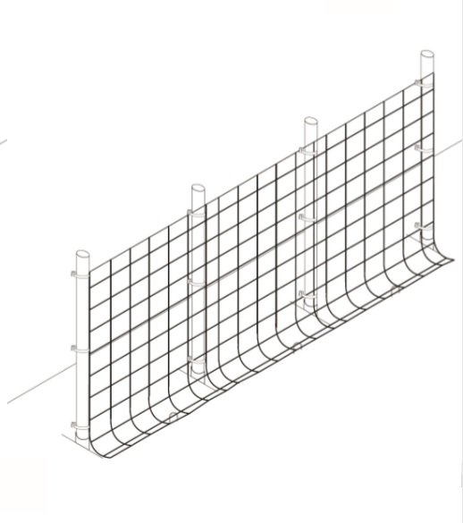 Garden fence with overlap steel